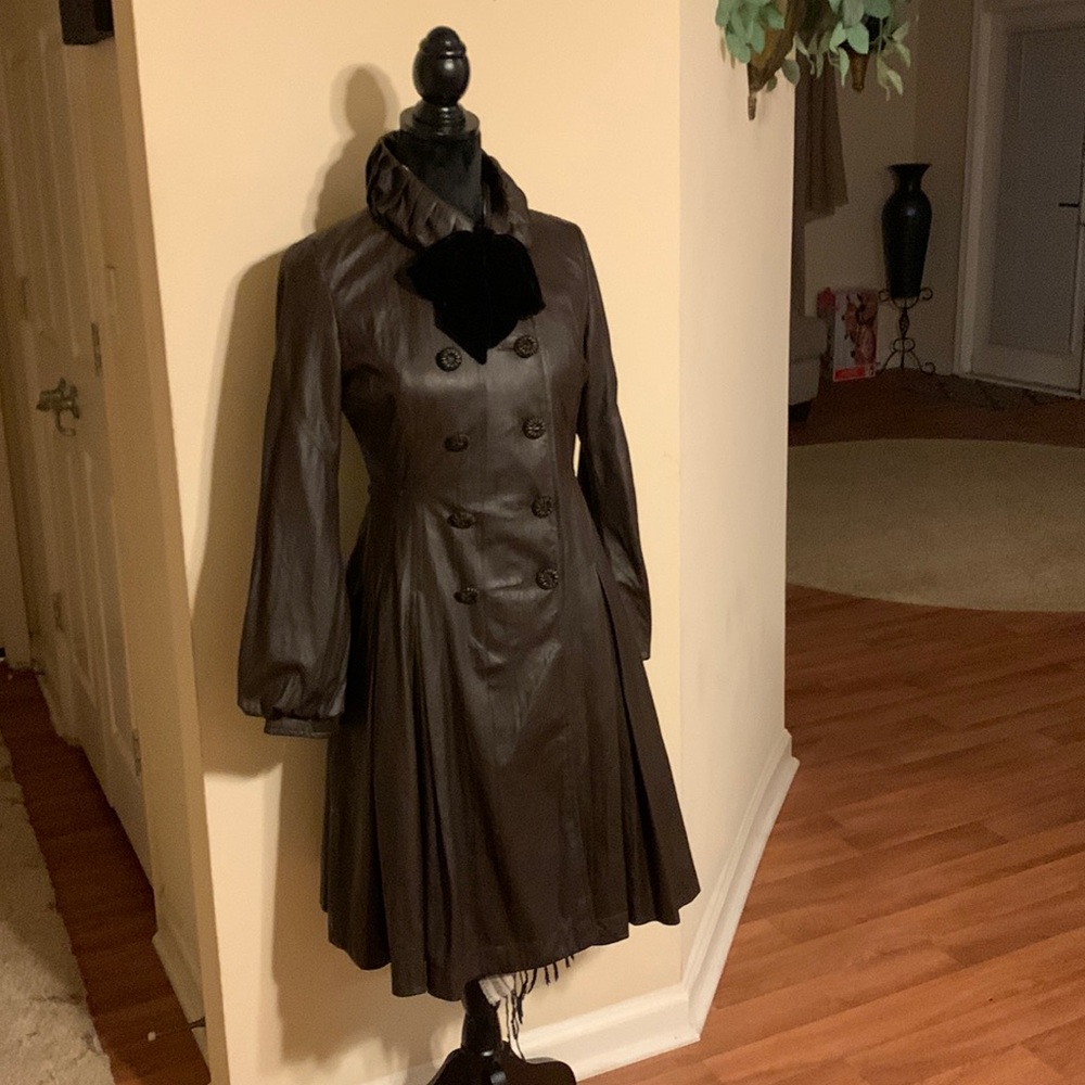 Brown overcoat double breasted